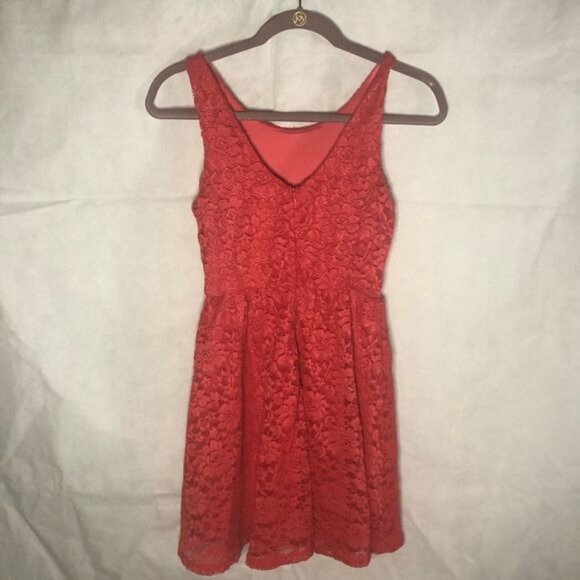 lush Short Lace Dress Size XS layered polyester blend back zipper XS READ - Picture 11 of 12